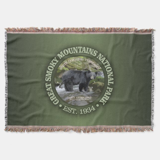 Great Smoky Mountains National Park Throw Blanket (Front)