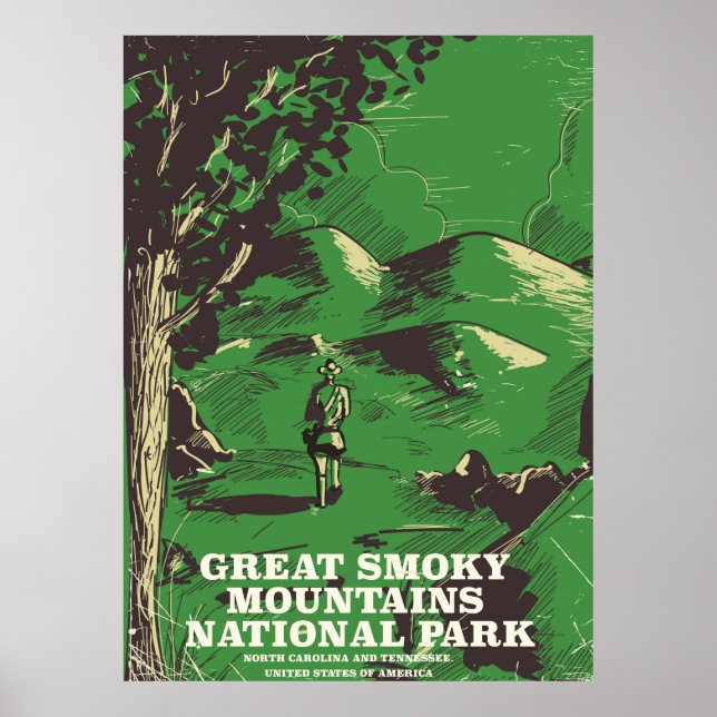 Great Smoky Mountains National Park travel poster (Front)