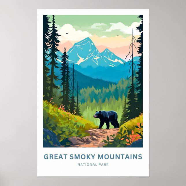 Great Smoky Mountains National Park Travel Print (Front)