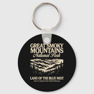 Great Smoky Mountains National Park Vintage Hiking Key Ring