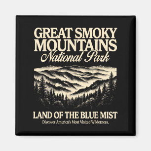 Great Smoky Mountains National Park Vintage Hiking Magnet