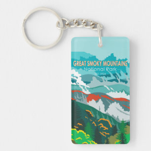  Great Smoky Mountains National Park Vintage Key Ring