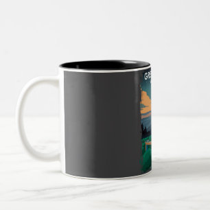 Great Smoky Mountains National Park Vintage Minima Two-Tone Coffee Mug