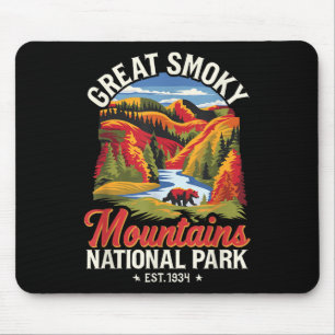 Great Smoky Mountains National Park Vintage North Mouse Mat