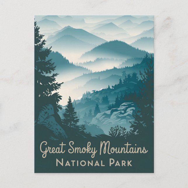 Great Smoky Mountains National Park vintage Postcard (Front)