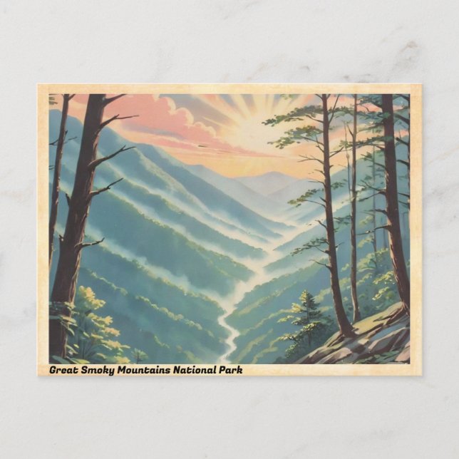 Great Smoky Mountains National Park Vintage Postcard (Front)