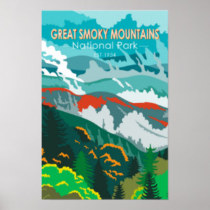 Great Smoky Mountains National Park Vintage Poster