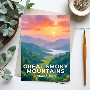 Great Smoky Mountains National Park Watercolor Postcard