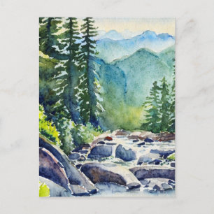 Great Smoky Mountains National Park Watercolor Postcard