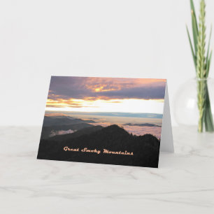 Great Smoky Mountains Pastel Sunset Card