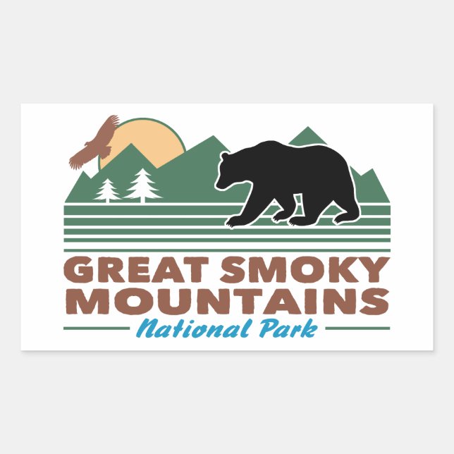 Great Smoky Mountains Rectangular Sticker (Front)