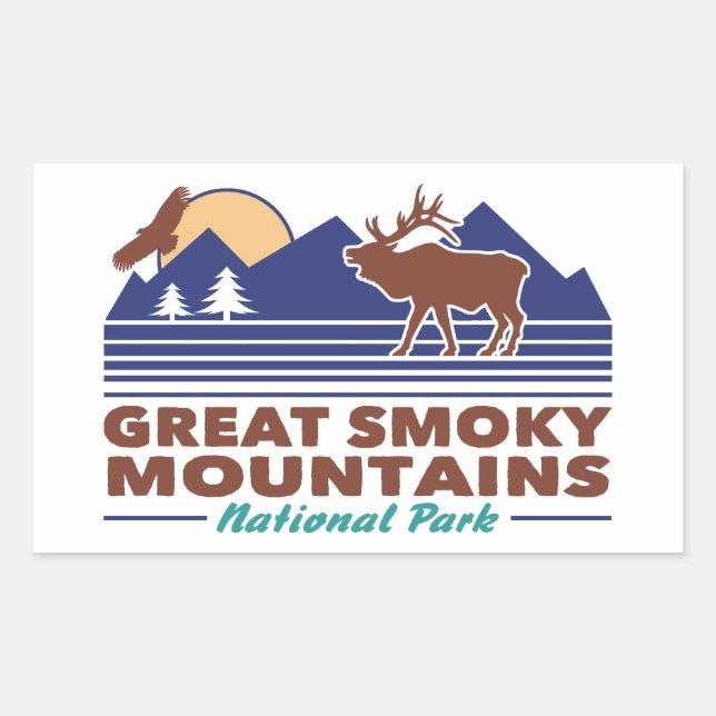 Great Smoky Mountains Rectangular Sticker (Front)
