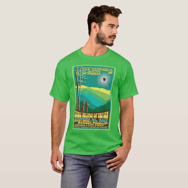Great Smoky Mountains Solar Eclipse Tshirt (Front Full)