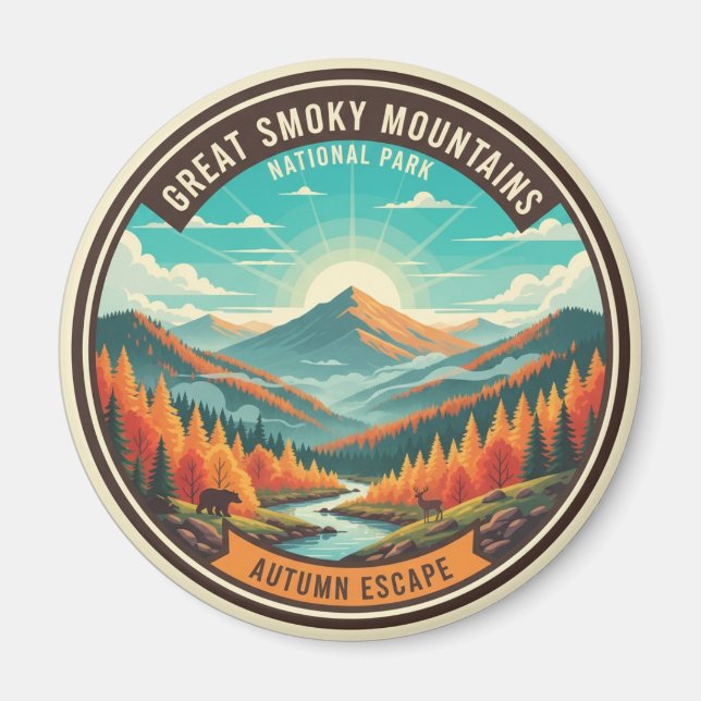 Great Smoky Mountains Souvenir Magnet (Front)