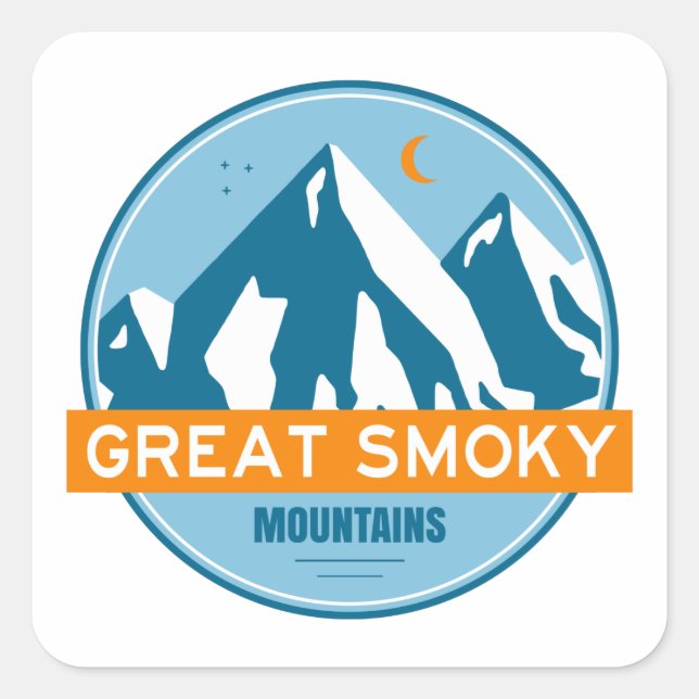 Great Smoky Mountains Square Sticker (Front)