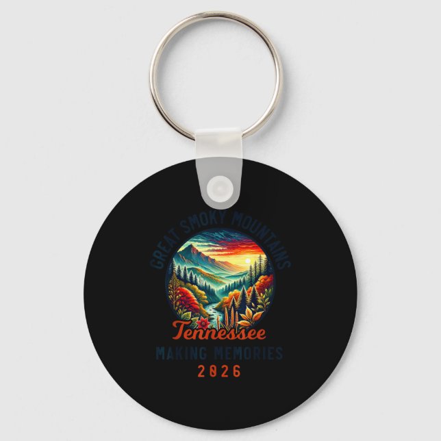Great Smoky Mountains Tennessee 2026 Geon Forge, V Key Ring (Front)