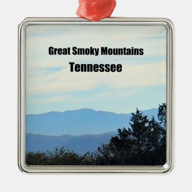 Great Smoky Mountains, Tennessee Metal Tree Decoration (Front)