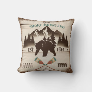 Great Smoky Mountains, TN bear Cushion