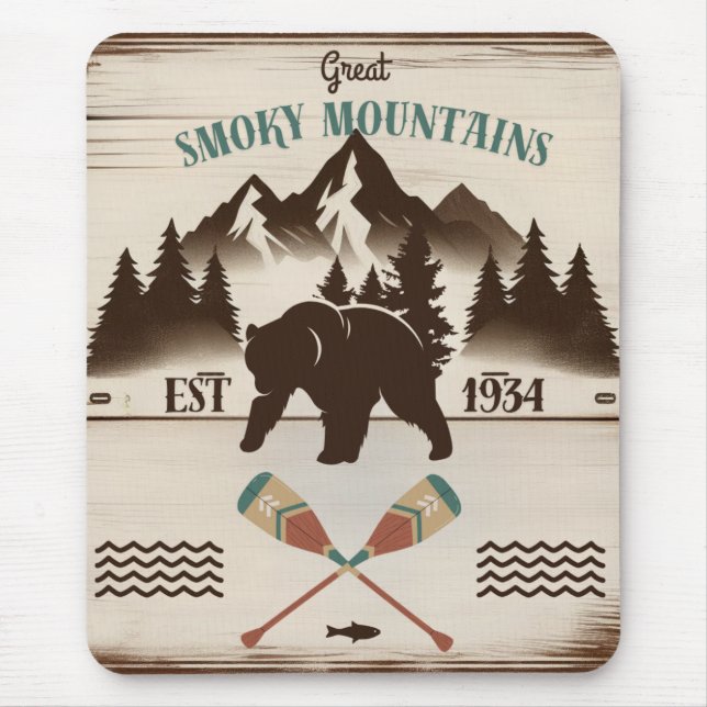 Great Smoky Mountains, TN bear Mouse Mat (Front)
