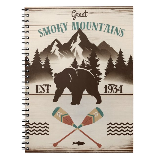Great Smoky Mountains, TN bear Notebook (Front)