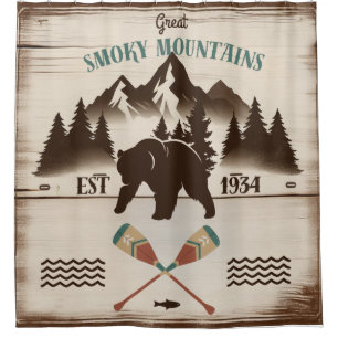 Great Smoky Mountains, TN bear Shower Curtain