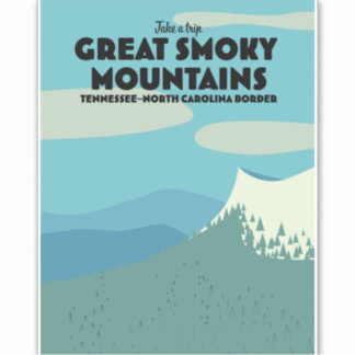 Great Smoky Mountains travel poster.