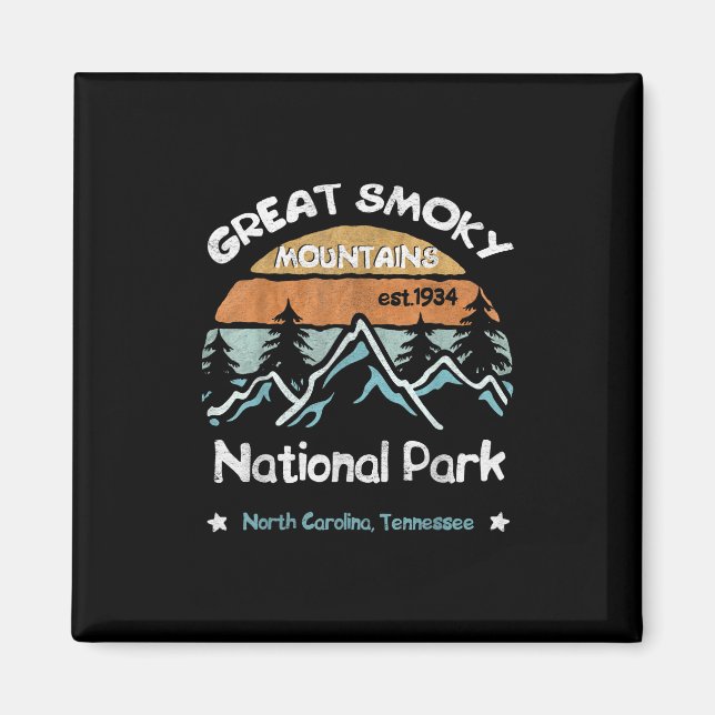Great Smoky Mountains US National Park Camping Magnet (Front)