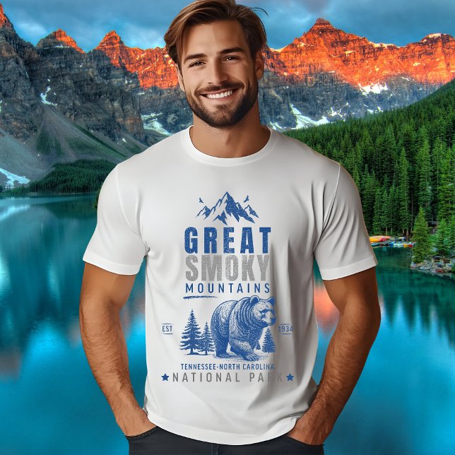 Great Smoky Mountains Vintage Bear Graphic  T-Shirt (Creator Uploaded)