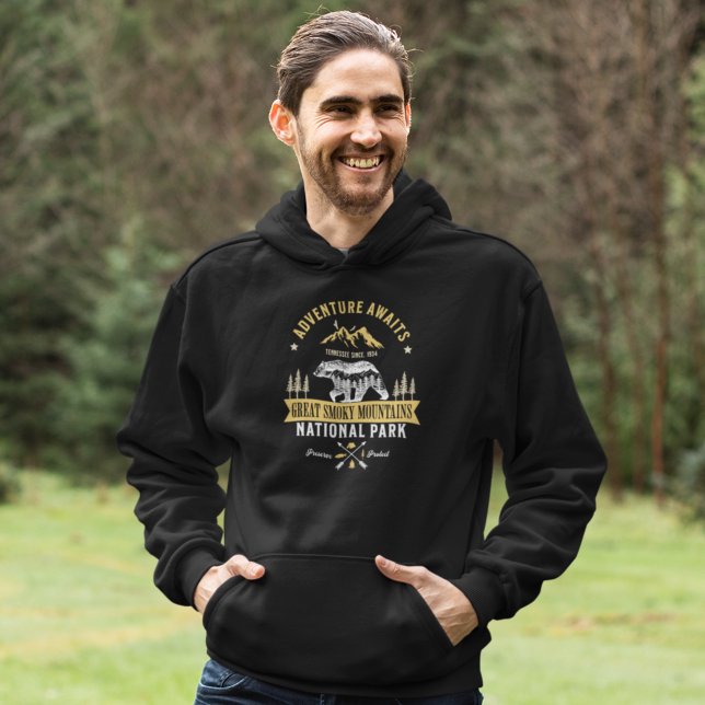 Great Smoky Mountains Vintage Forest Landscape Hoodie (Creator Uploaded)