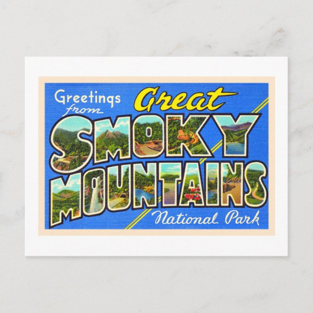 Great Smoky Mountains Vintage Postcard (Front)