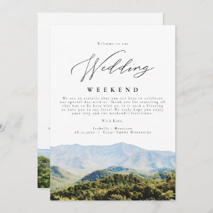 GREAT SMOKY MOUNTAINS Wedding Welcome Itinerary Invitation