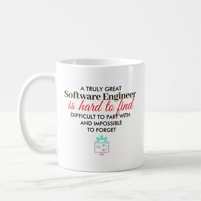 Great Software Engineer Personalized Name Gift Coffee Mug (Left)