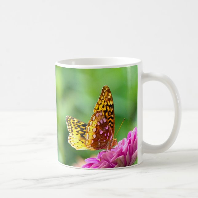 Great Spangled Fritillary Butterfly Coffee Mug (Right)