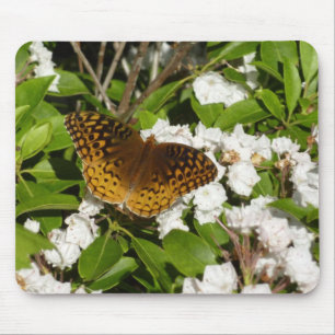 Great Spangled Fritillary on Mountain Laurel Mouse Mat