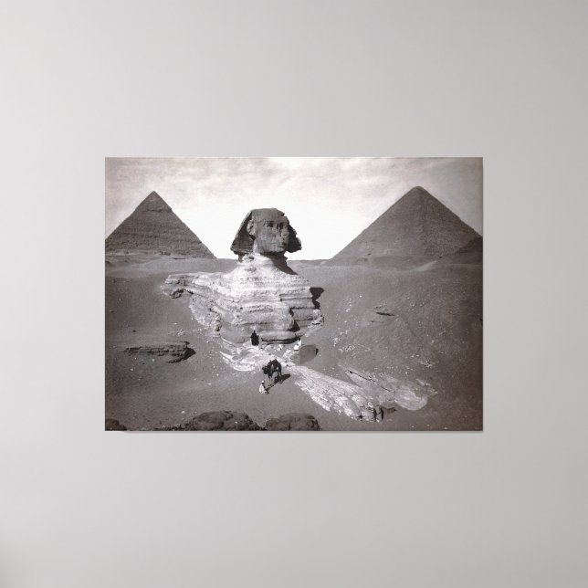 Great Sphinx & Giza Pyramids Necropolis Egypt Canvas Print (Front)