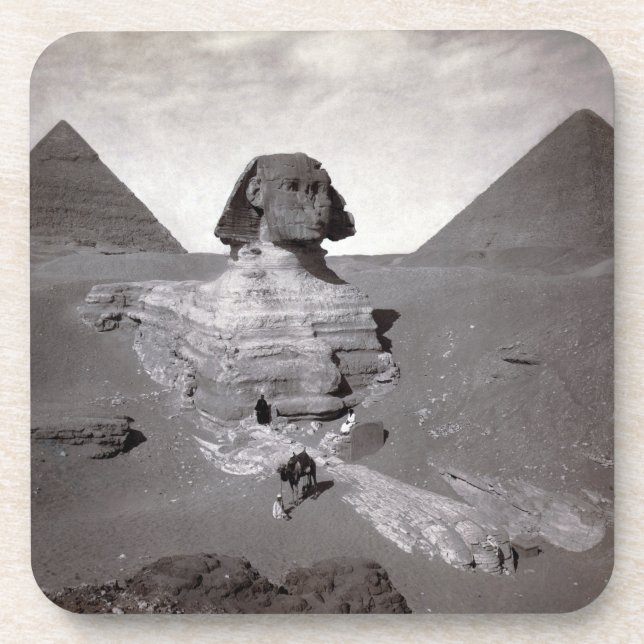 Great Sphinx & Giza Pyramids Necropolis Egypt Coaster (Front)