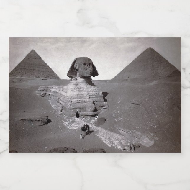 Great Sphinx & Giza Pyramids Necropolis Egypt Food Label (Single Label)