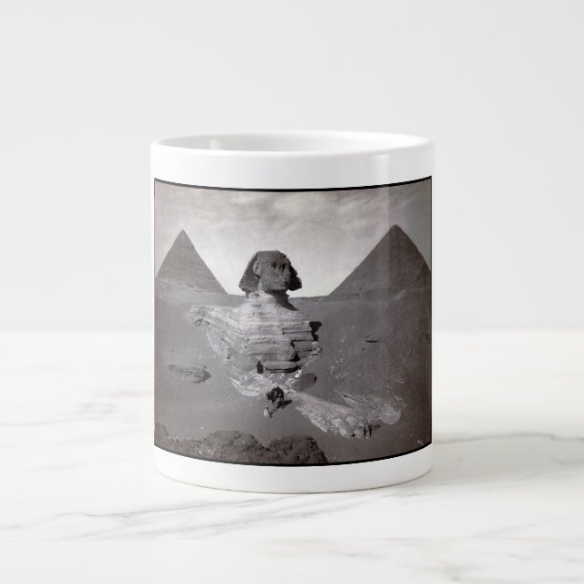 Great Sphinx & Giza Pyramids Necropolis Egypt Large Coffee Mug (Front)
