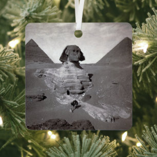 Great Sphinx & Giza Pyramids Necropolis Egypt Metal Tree Decoration