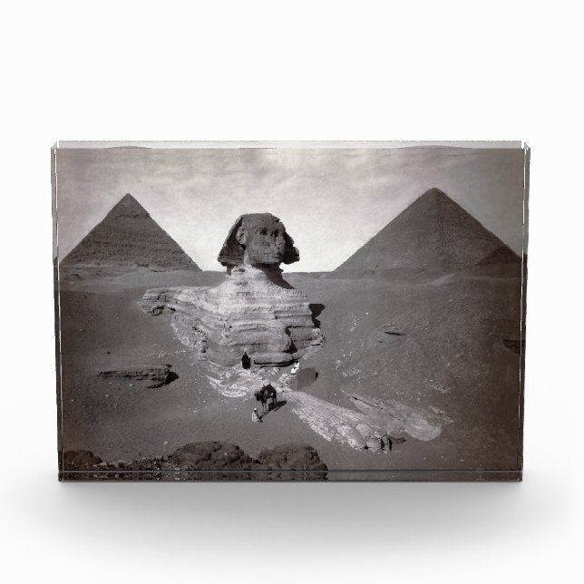 Great Sphinx & Giza Pyramids Necropolis Egypt Photo Block (Front)