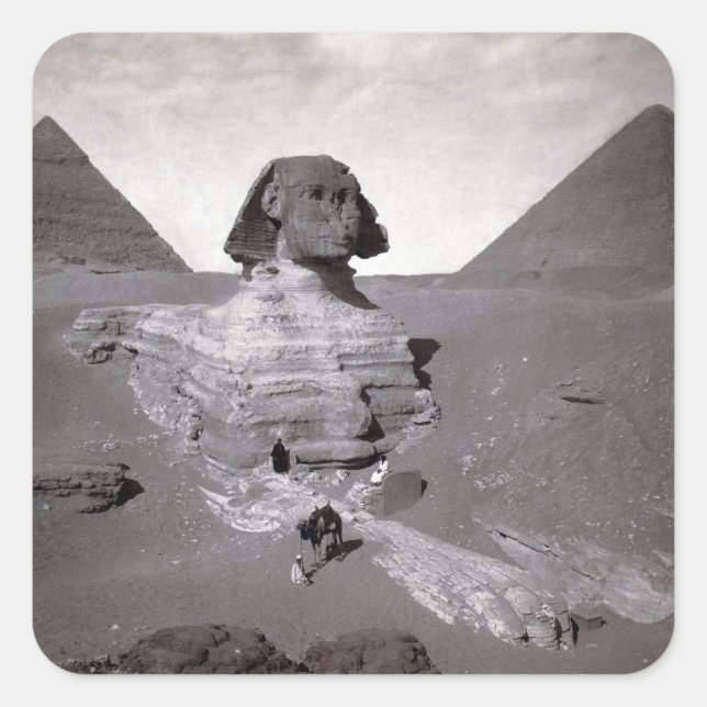 Great Sphinx & Giza Pyramids Necropolis Egypt Square Sticker (Front)