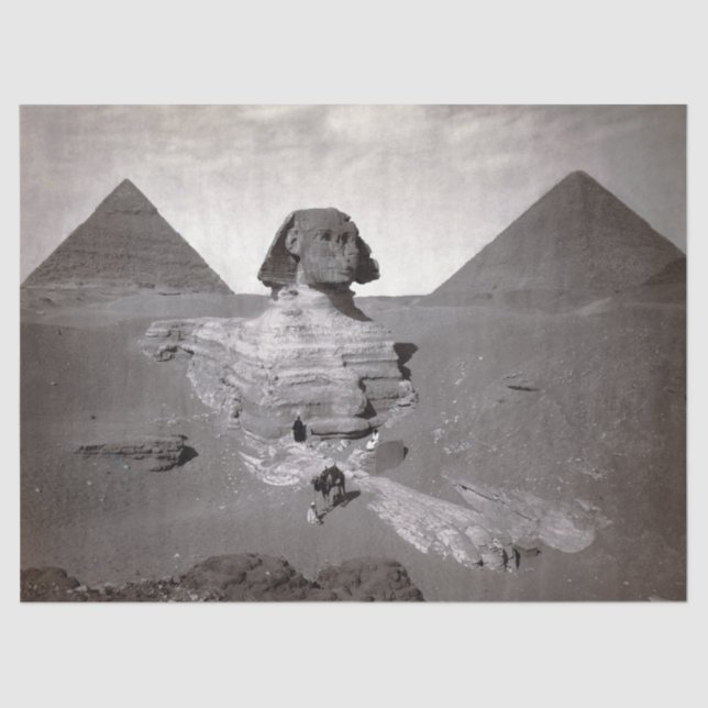 Great Sphinx & Giza Pyramids Necropolis Egypt Tissue Paper (Front)