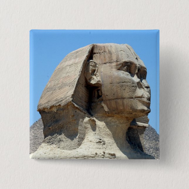 great sphinx head 15 cm square badge (Front)