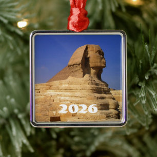 Great Sphinx of Giza, Egypt Metal Tree Decoration
