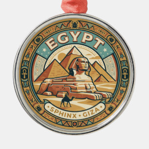 Great Sphinx of Giza Egypt Metal Tree Decoration