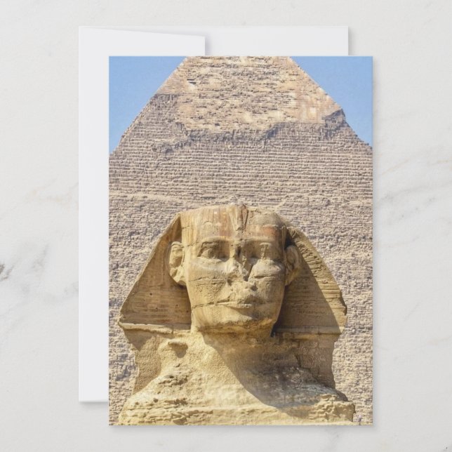 Great Sphinx of Giza & pyramids Ancient Egypt  Invitation (Front)