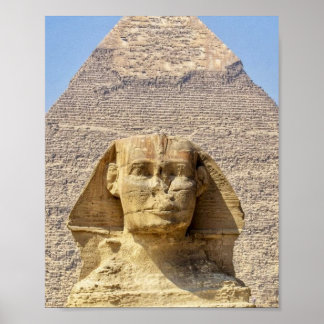 Great Sphinx of Giza & pyramids Ancient Egypt Poster