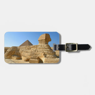 Great Sphinx of Giza with Khafre pyramid - Egypt Luggage Tag
