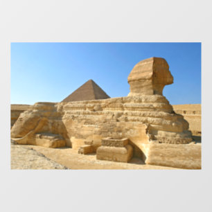 Great Sphinx of Giza with Khafre pyramid - Egypt Window Cling
