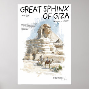 Great Sphinx Poster  Giza Egypt Landmark  Ancient